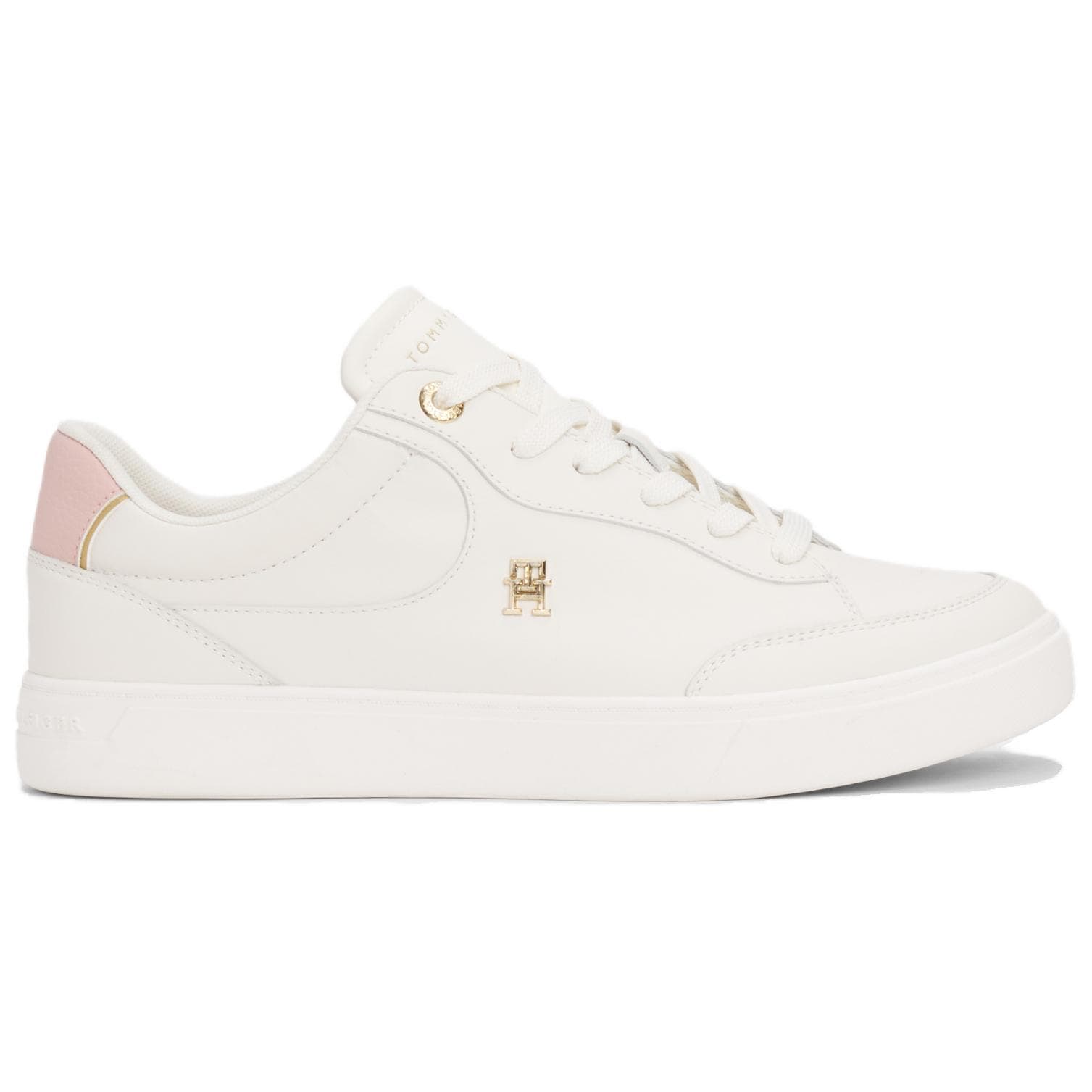 Кроссовки для тенниса Tommy Hilfiger TH Monogram Кожа Низкие Кроссовки для Тенниса Женские Белые - изображение 2