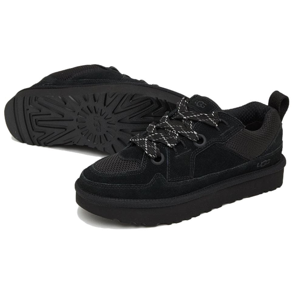 Кроссовки UGG Lowmel Lo Искусственная замша устойчивая к истиранию низкий верх повседневная обувь женский черный - изображение 3