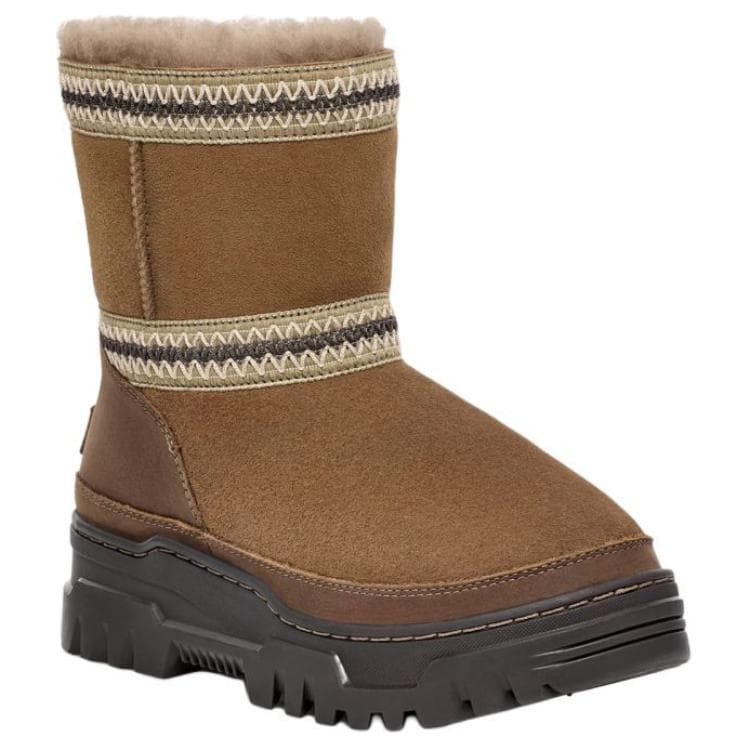 Ботинки зимние UGG Короткие Снежные Ботинки Женские Коричневые - изображение 3