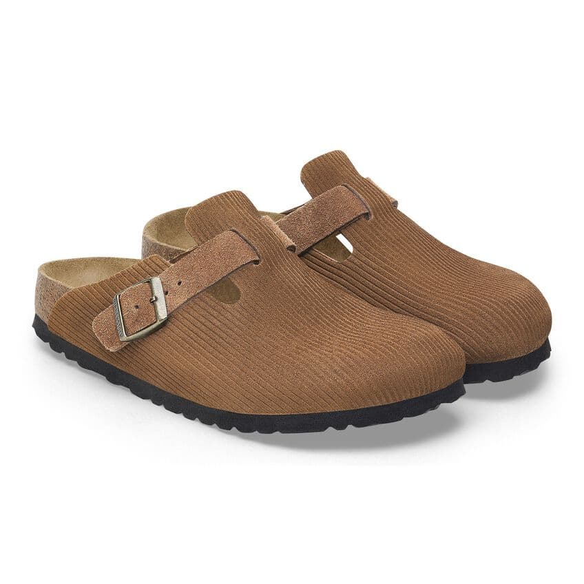 Сандалии Birkenstock Boston Винтаж ЭВА Износостойкий Антибактериальный Быстросохнущий Противоскользящий Тапочки с закрытым носом Унисекс Чайно-коричневый - изображение 3