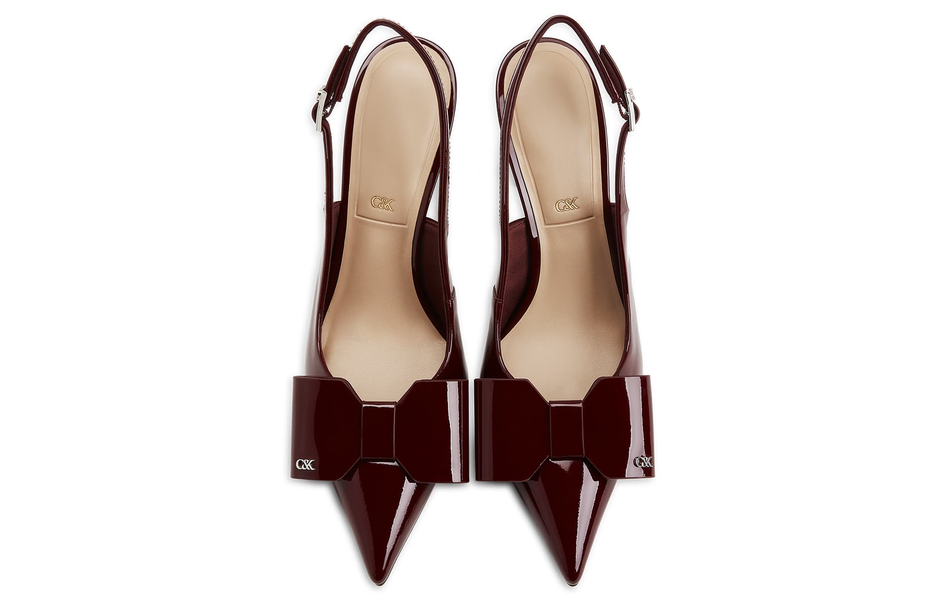 Туфли CHARLES&KEITH Элегантные сандалии с бантом и заостренным носком из натуральной кожи на узком каблуке 10 см - изображение 9