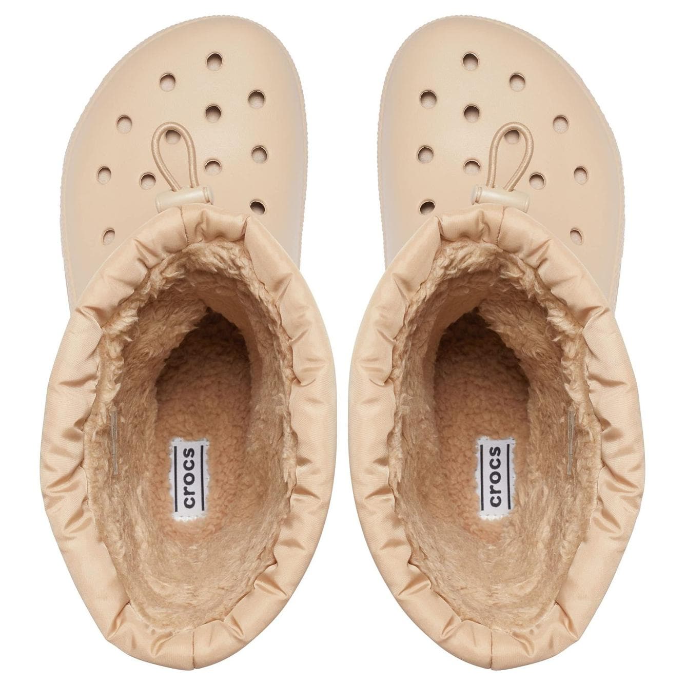 Ботинки зимние Crocs Classic Lined Короткие Снежные Ботинки Мужские Бежевые - изображение 5