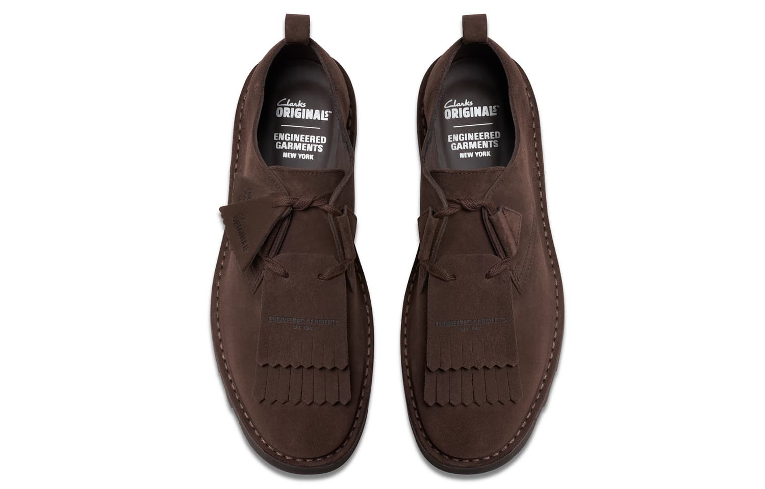 Ботинки Clarks Корова Спилок Повседневная Обувь Мужская Коричневая - изображение 3