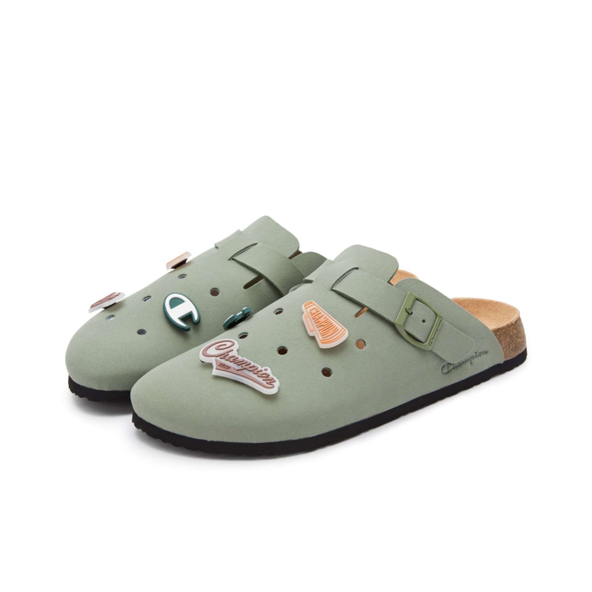Сандалии Champion Резина Дышащая Обувь Birkenstock Унисекс Темно-оливковый Зеленый - изображение 2