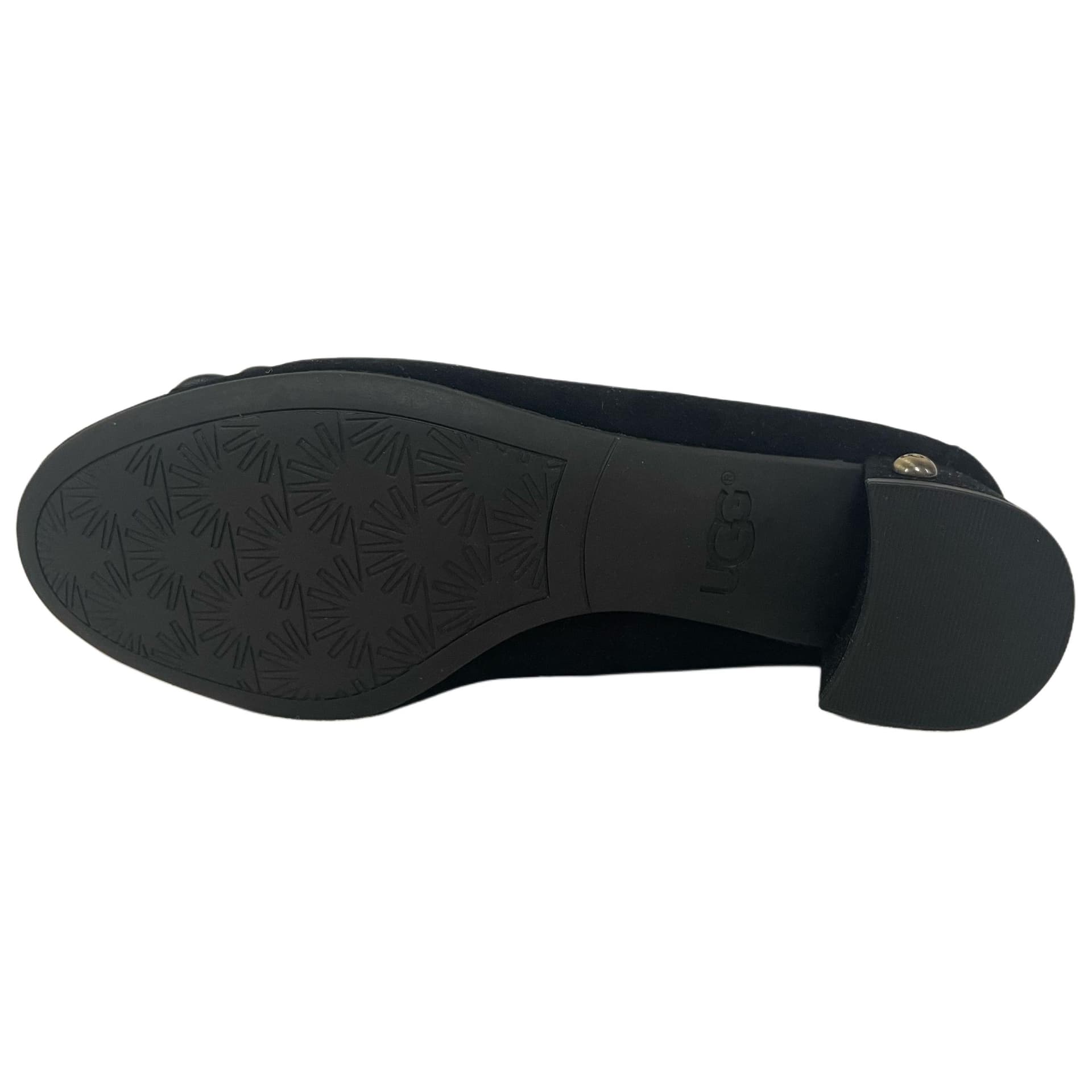 Туфли UGG Fleur POPPY Овчина Грубый каблук Высокие каблуки 3,5 см Женские Черный - изображение 4