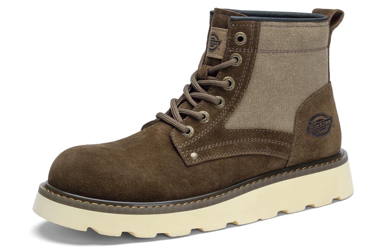 Ботинки Dickies Короткий MID Голень Армейские ботинки Мужской Темный кофейный - изображение 2