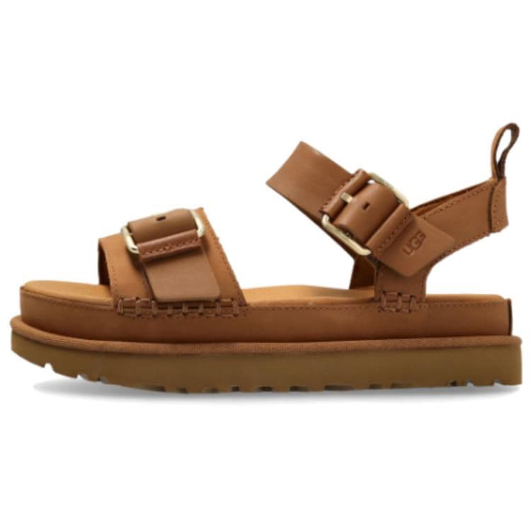 Шлёпанцы UGG GOLDENSTAR Villa one Шнурованные Сандалии Женские Коричневые - изображение 1