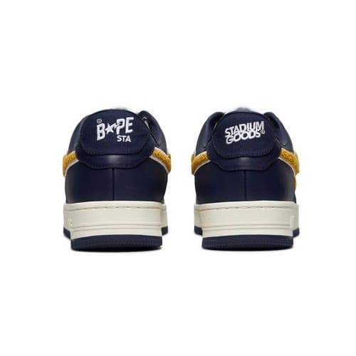 Кроссовки A BATHING APE STA X Stadium Goods Коровья кожа Низкие кроссовки для скейтбординга Унисекс Белый Синий - изображение 3