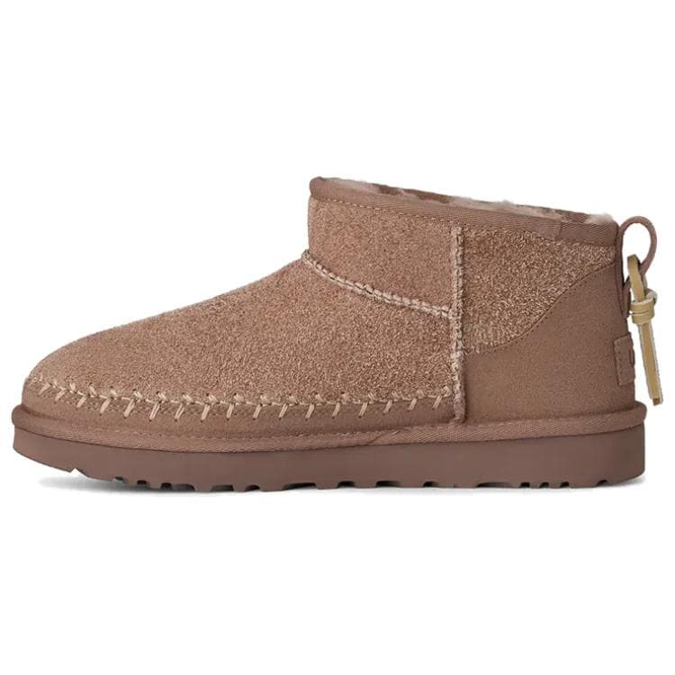 Ботинки зимние UGG CLASSIC ULTRA MINI Телячья кожа Термический с флисовой подкладкой Удобные Универсальные Ботинки для снега Женские - изображение 2