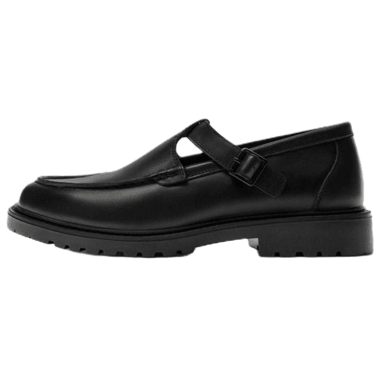 ZARA Коровья кожа Платформа Туфли Мэри Джейн Мужские Черные - изображение 1