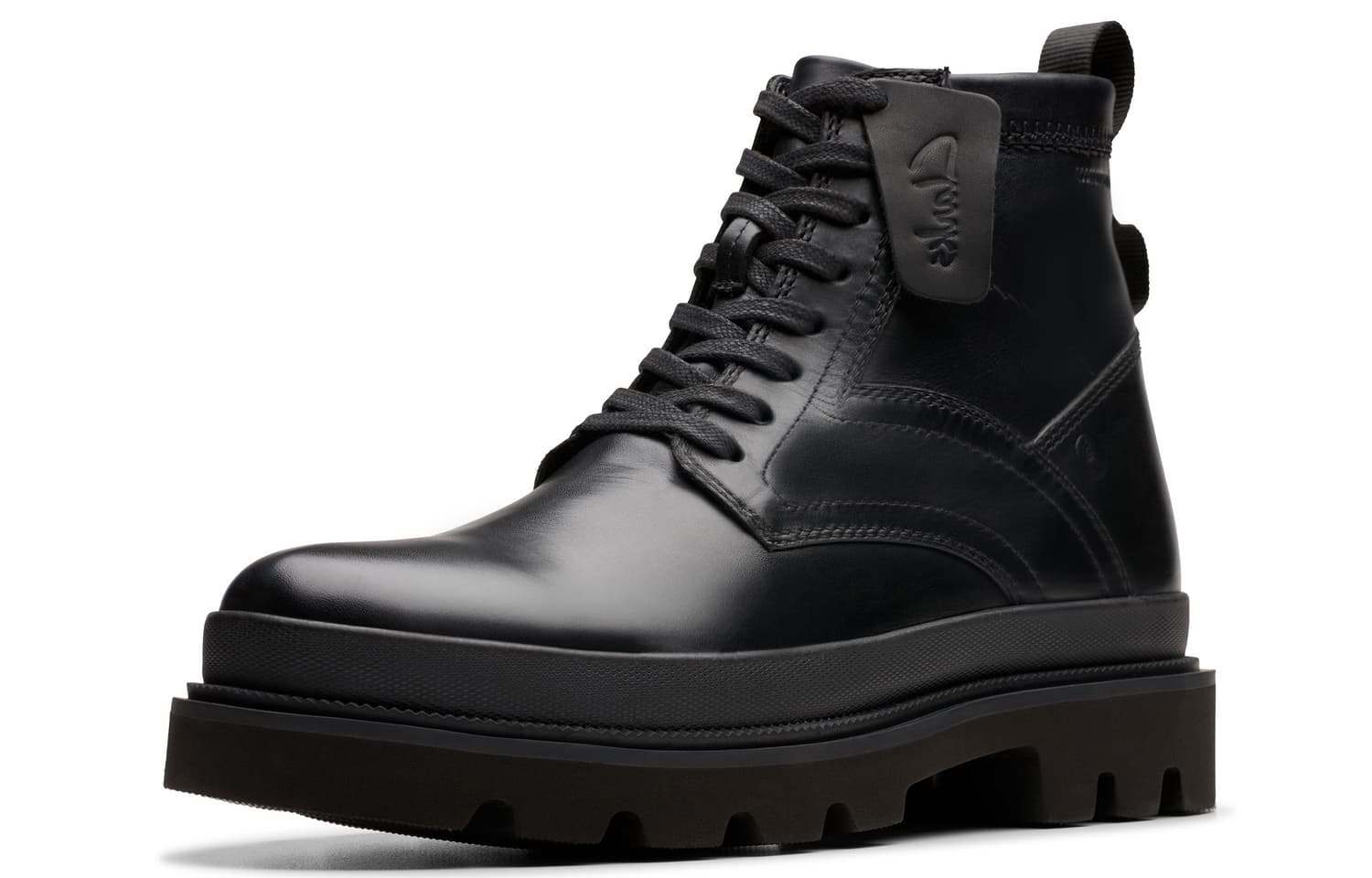 Ботинки Clarks Короткий Британский стиль Байкер Платформа Армейские ботинки Мужские Черные - изображение 2