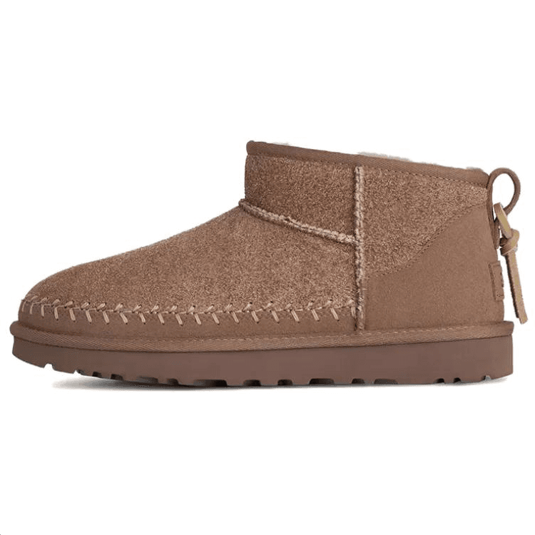 Ботинки зимние UGG CLASSIC ULTRA MINI Телячья кожа Термический с флисовой подкладкой Удобные Универсальные Ботинки для снега Женские - изображение 1