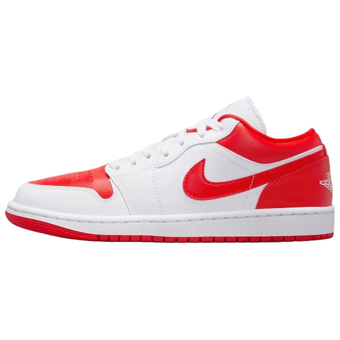 Ретро баскетбольные кроссовки Jordan Air Jordan 1 Дышащий Low Топ Ретро-баскетбольные кроссовки Женские Красно-белый - изображение 1