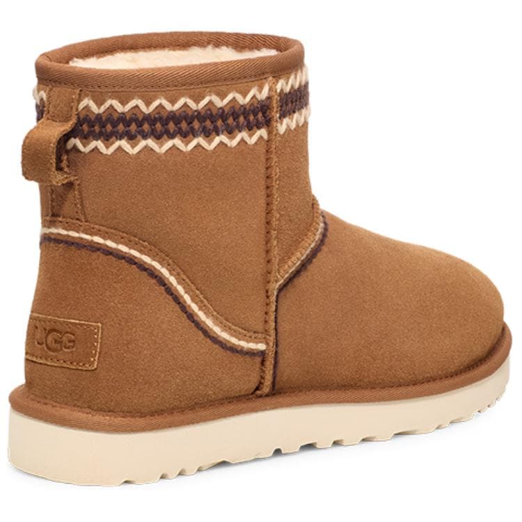 Ботинки зимние UGG CLASSIC MINI Atherson Коровья кожа Короткие Снежные ботинки Мужские Коричневые - изображение 3