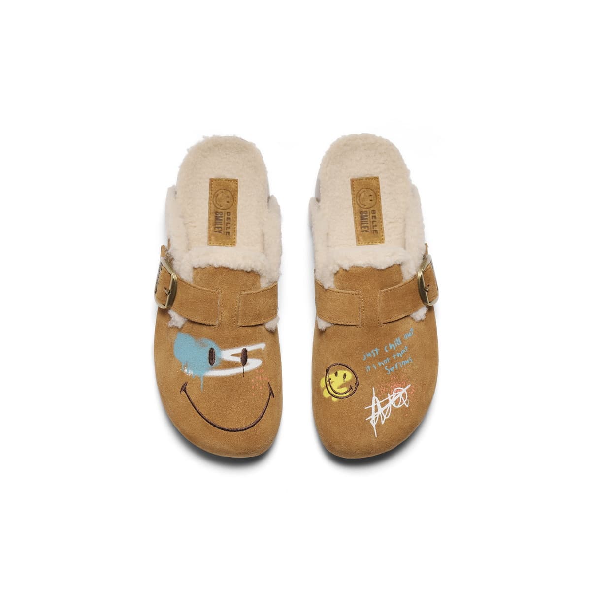 Сандалии BELLE x SMILEY Резиновые тапочки с закрытым носком для женщин - изображение 3