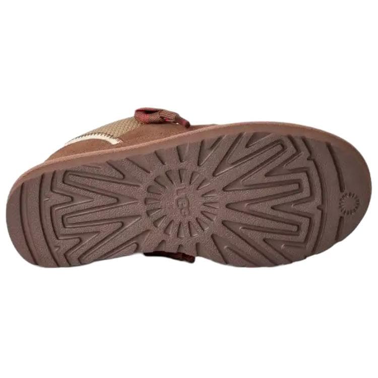 Кроссовки UGG Lowmel Текстиль Спилок коровьей кожи Низкий Топ Повседневная обувь Женская Коричневая - изображение 6