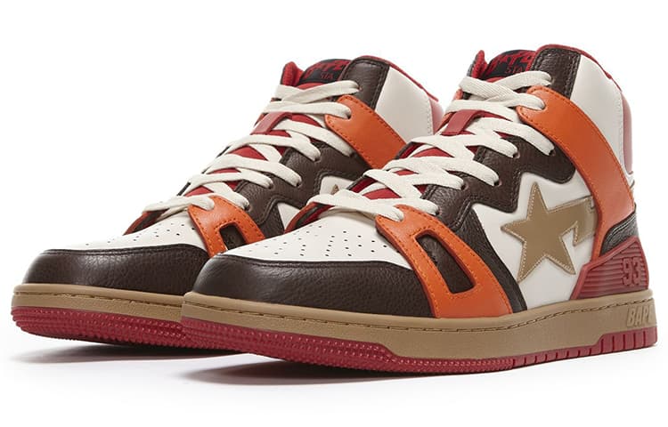 Кроссовки A BATHING APE Bape Sta 93 Hi Beige Brown - изображение 3