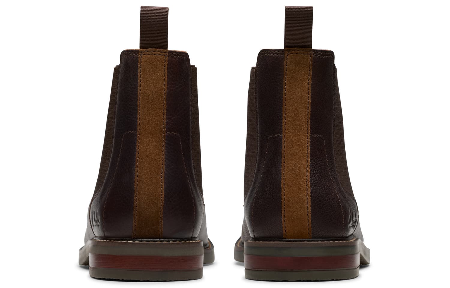 Ботинки челси CLARKS Короткий Челси Мужской Коричневый - изображение 4
