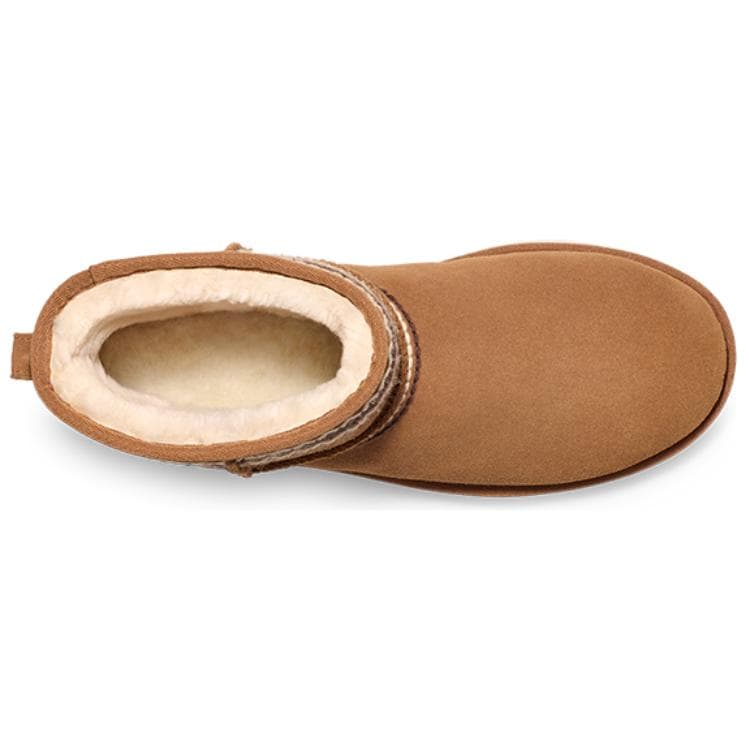 Ботинки зимние UGG CLASSIC MINI Atherson Коровья кожа Короткие Снежные ботинки Мужские Коричневые - изображение 4