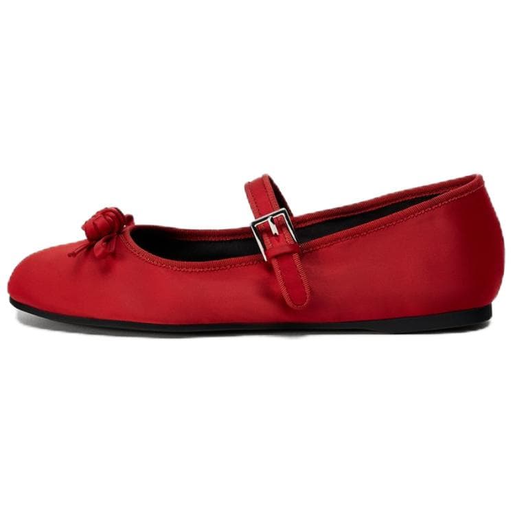 AO YES x ZARA Полиэстер Волокно Mary Jane Обувь Женская Красная - изображение 1