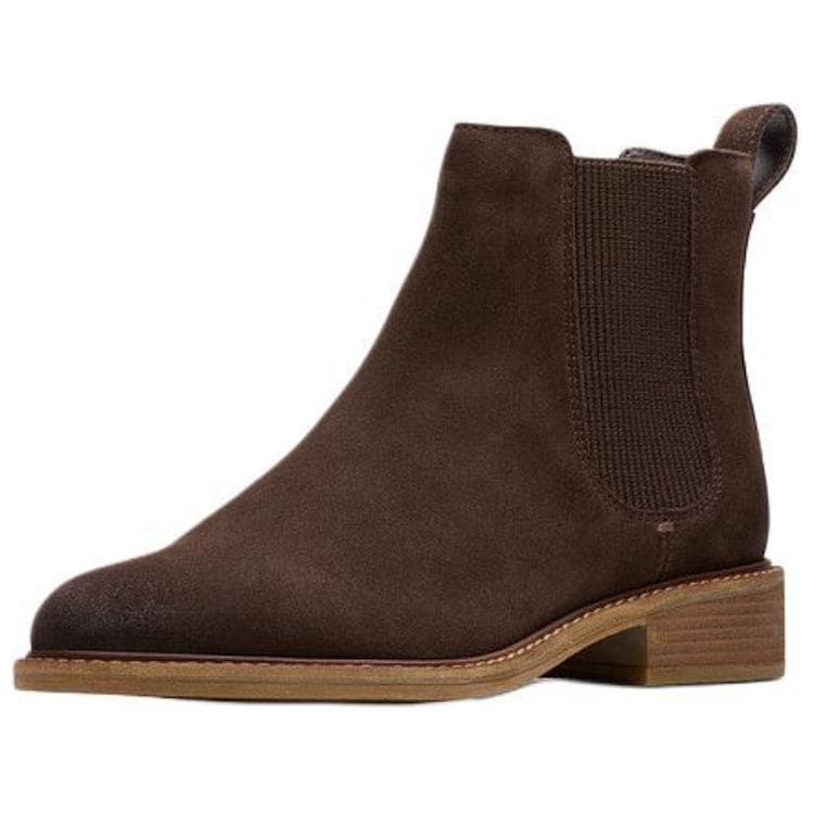 Ботинки челси Clarks Спилок Коровья Кожа Короткий Челси Женский Темно-Коричневый - изображение 2