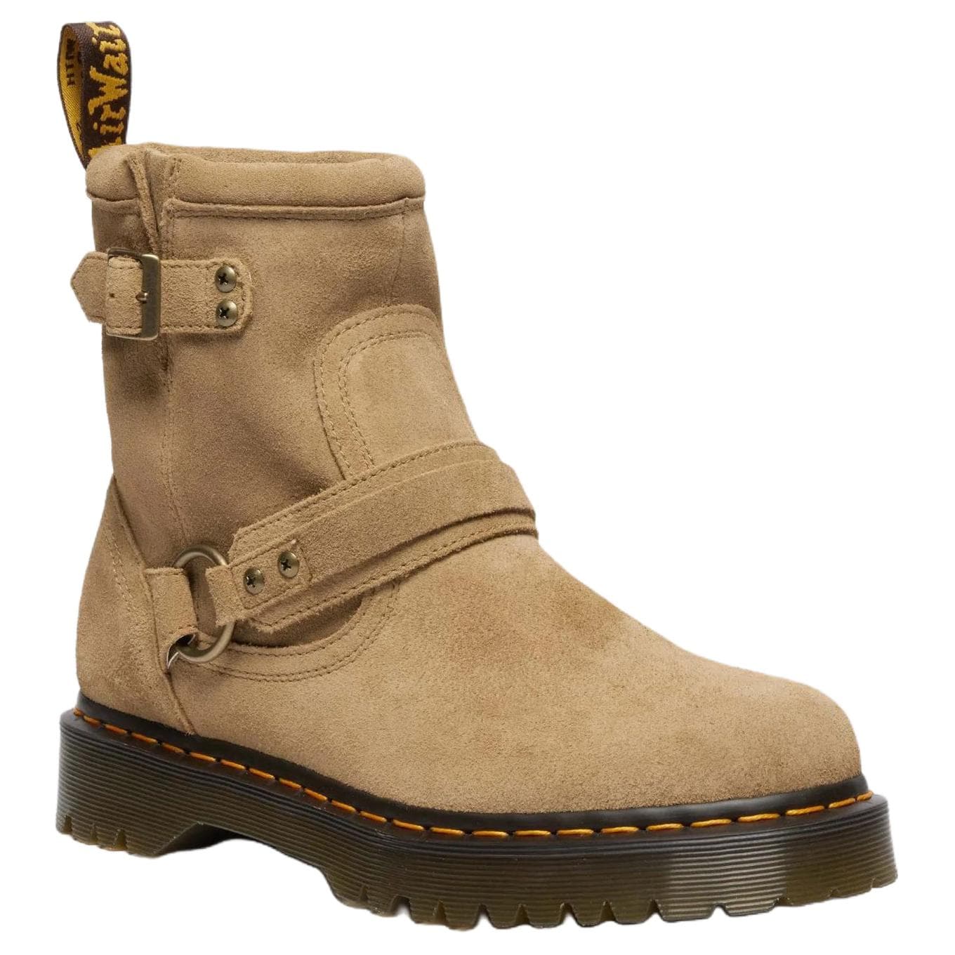 Сапоги Dr.Martens ANISTONE Harness Искусственная замша Ботильоны 3,5 см Унисекс Коричневый - изображение 2