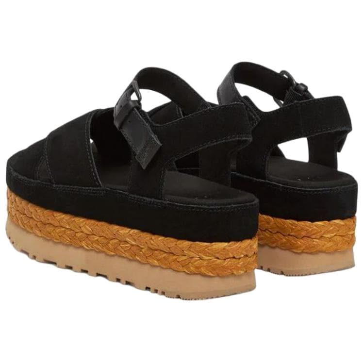 Шлёпанцы UGG Aubrey one Шнуровки Сандалии 6 см Женские Черные - изображение 3