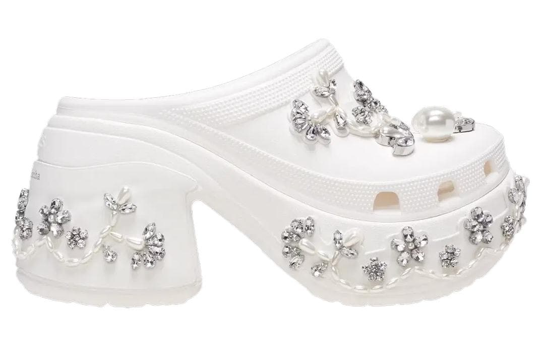 Сабо Crocs x SIMONE ROCHA Пластиковые сандалии из резины унисекс белые - изображение 2