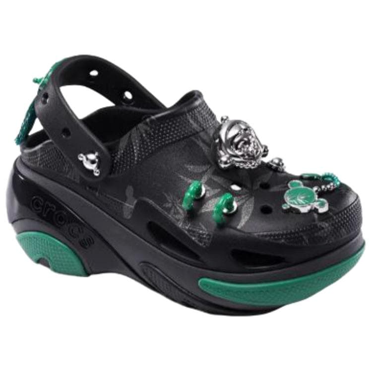 Сабо Crocs x Skullpanda BUBBLE CRUSH CLOG Чернила Ночной Бамбук Лес Сабо резиновые Унисекс Черный - изображение 2