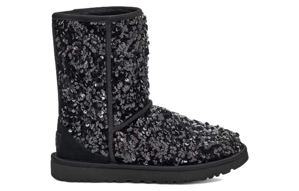 Ботинки зимние UGG Classic Short Sequin Black - изображение 2