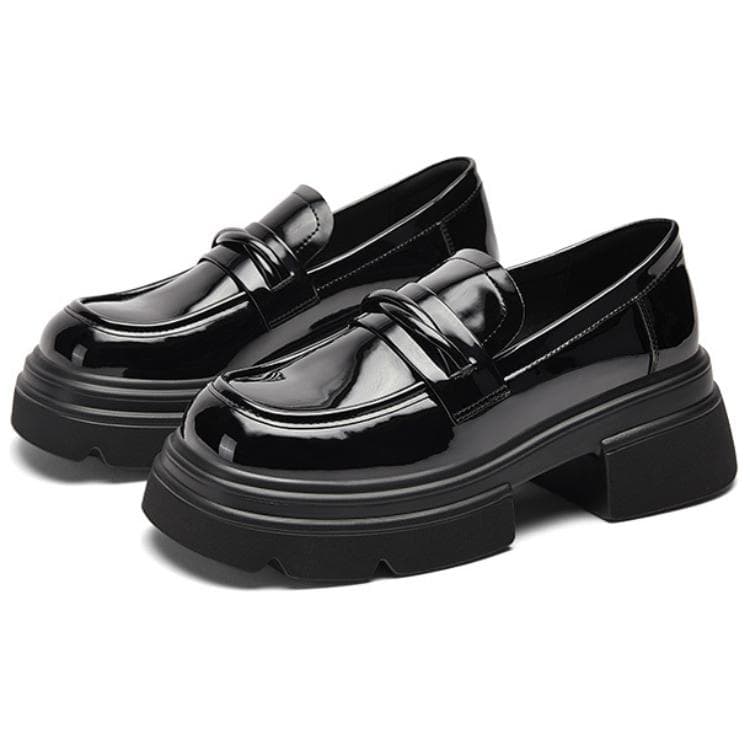 Лоферы DAPHNE Women's High Journal Лоферы 6 см Женские Черные - изображение 3
