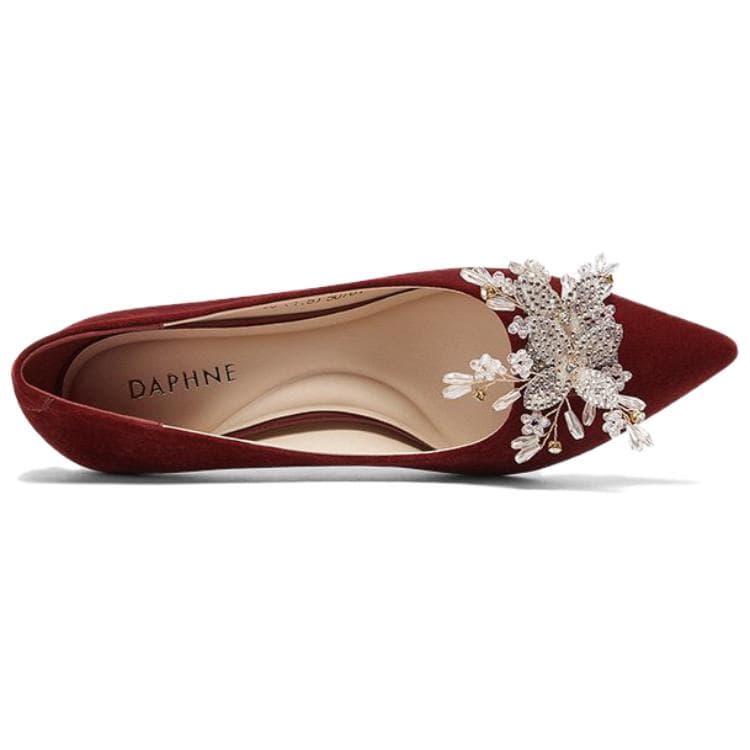 Туфли DAPHNE Wedding Shoes Collection Низкий каблук Высокий каблук 6 см Женский Красный - изображение 7