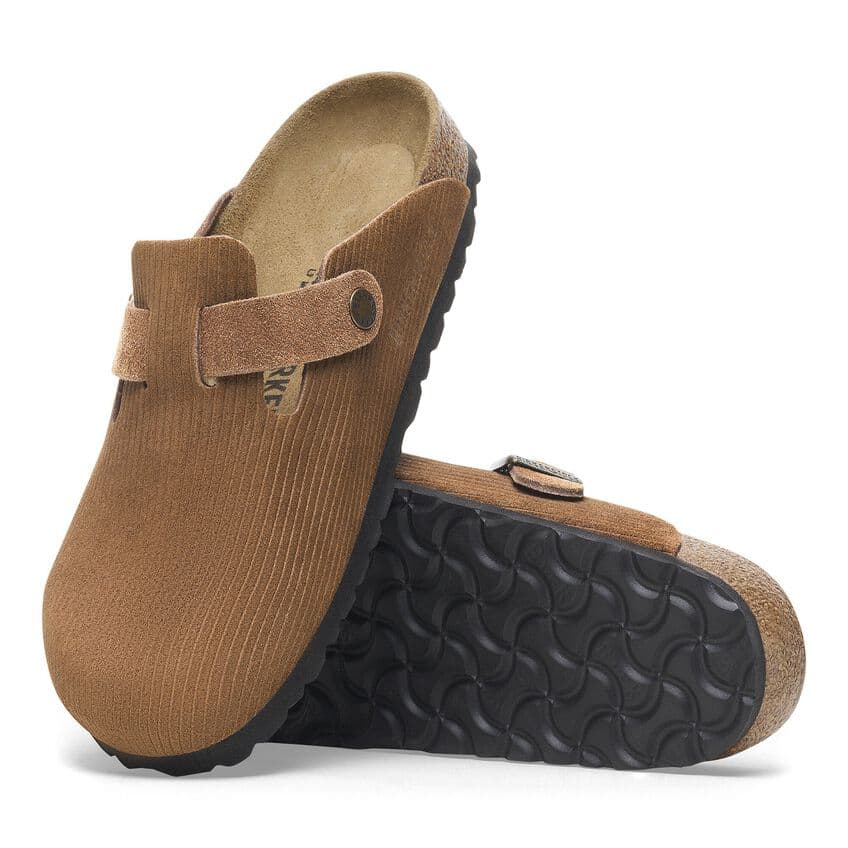 Сандалии Birkenstock Boston Винтаж ЭВА Износостойкий Антибактериальный Быстросохнущий Противоскользящий Тапочки с закрытым носом Унисекс Чайно-коричневый - изображение 5