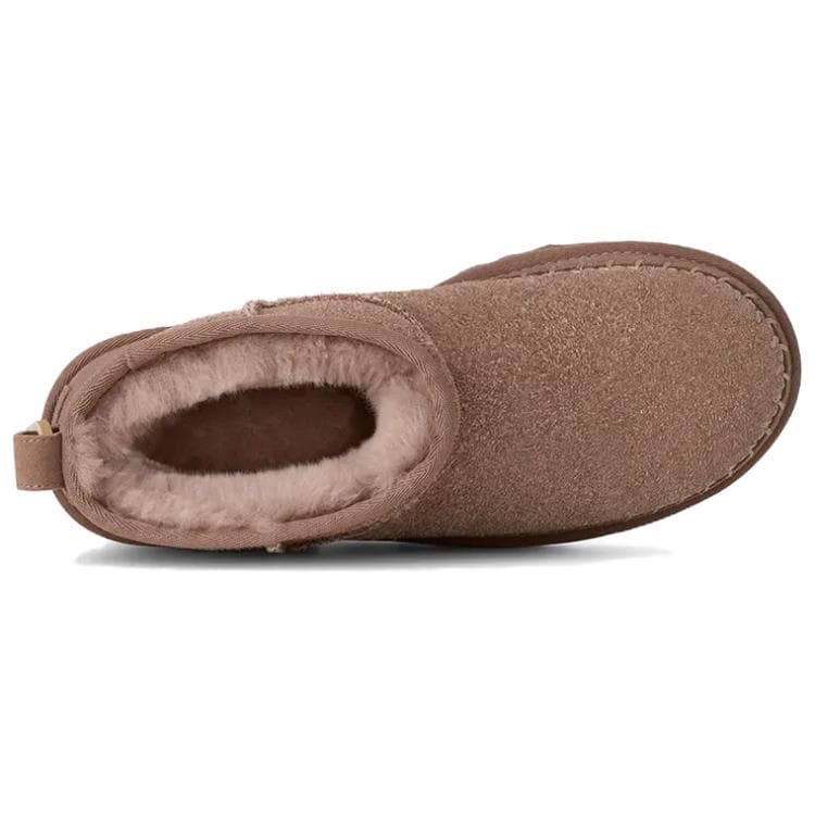 Ботинки зимние UGG CLASSIC ULTRA MINI Телячья кожа Термический с флисовой подкладкой Удобные Универсальные Ботинки для снега Женские - изображение 5