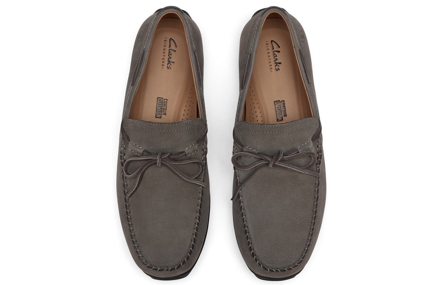 Лоферы Clarks Лоферы из коровьей кожи Мужские Серые - изображение 4