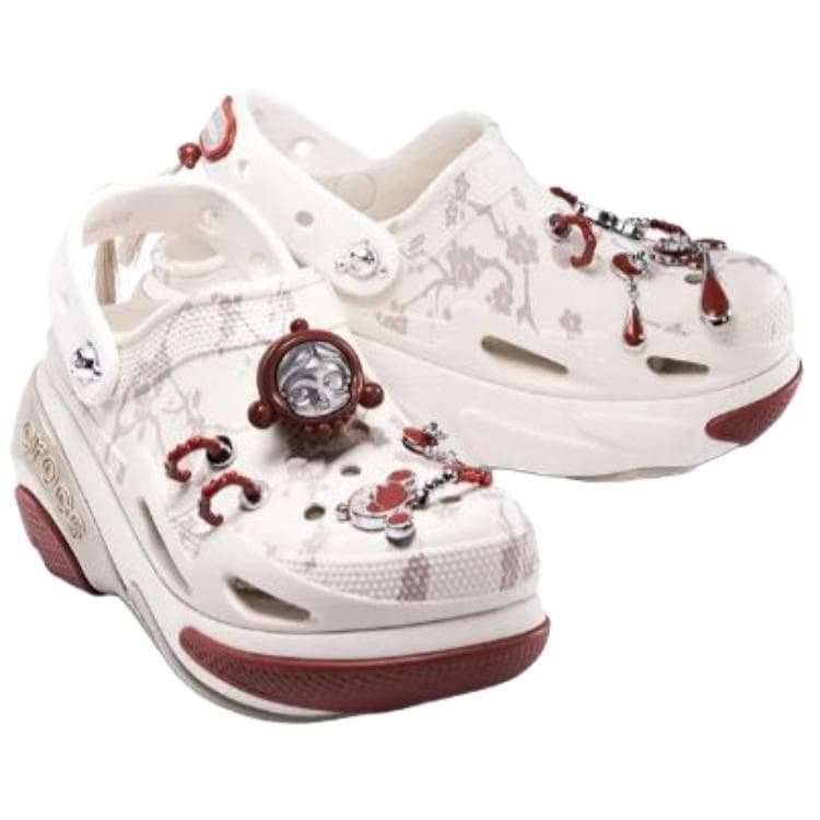 Сабо Crocs x Skullpanda BUBBLE CRUSH CLOG Чернила Ночной Бамбук Лес Сабо резиновые Унисекс Серый - изображение 2