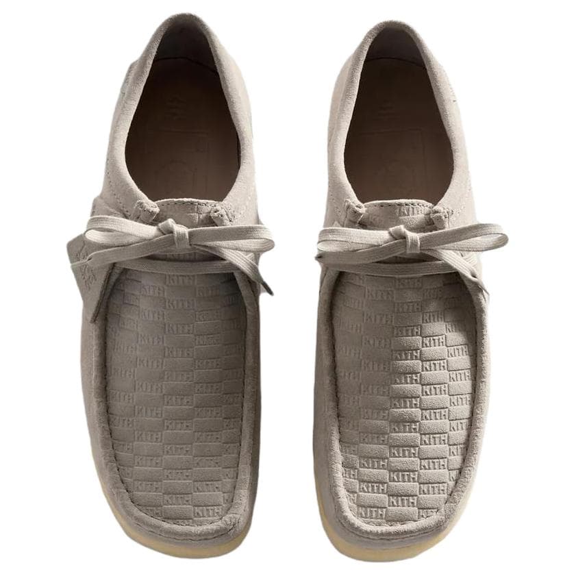 Кроссовки Kith x Clarks Originals WALLABEE Низкие кеды Повседневная обувь Унисекс Светло-серый - изображение 5