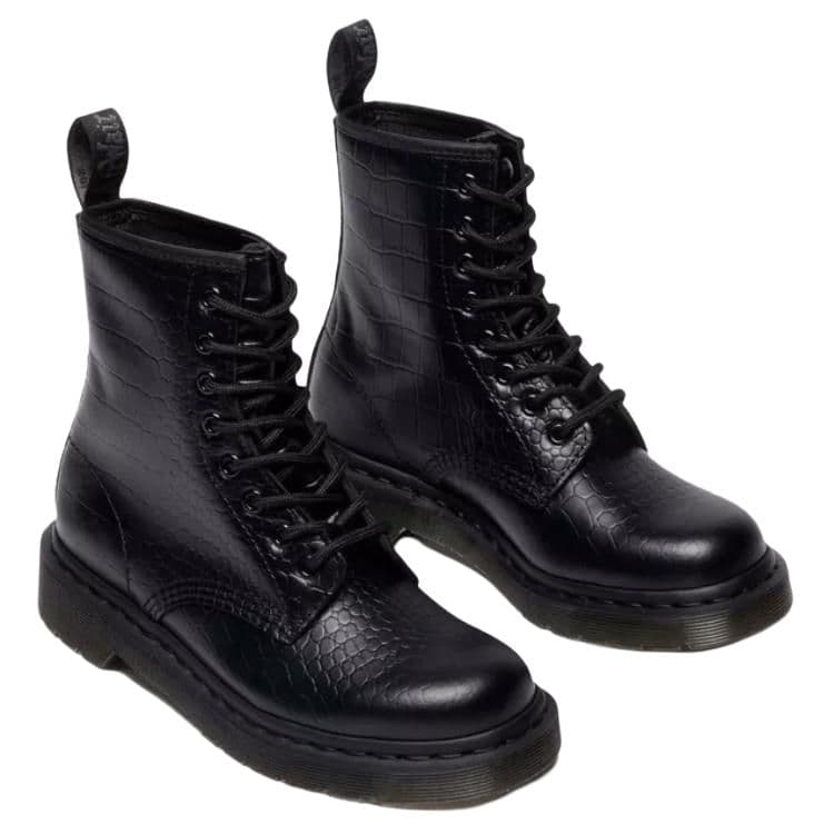 Ботинки Dr.Martens Croc EMBOSS Короткий Мартин Ботинок Женские Черные - изображение 3