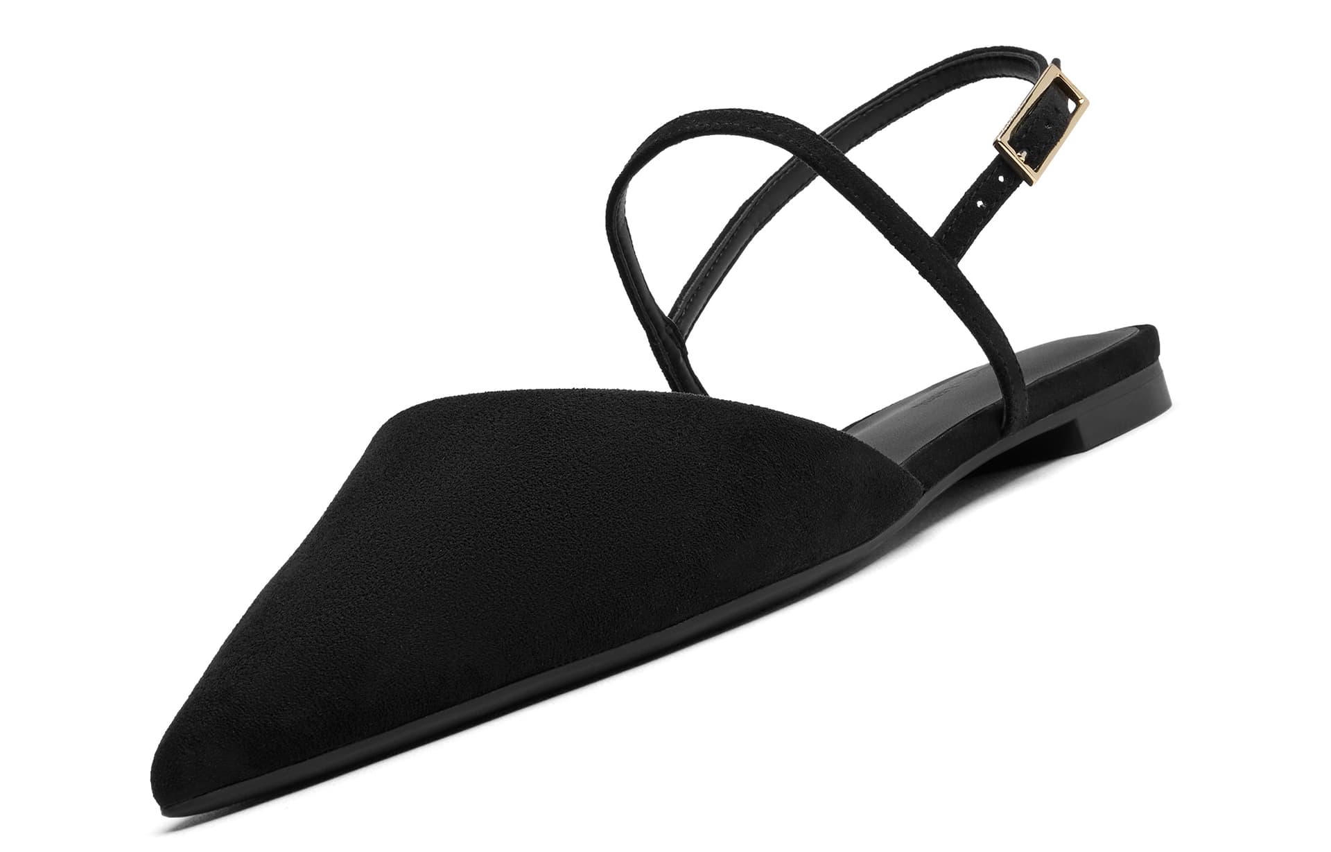 Тапочки CHARLES&KEITH PU ткань элегантные заостренные плоские туфли с пряжкой повседневные без подкладки 1,5 см женские - изображение 3