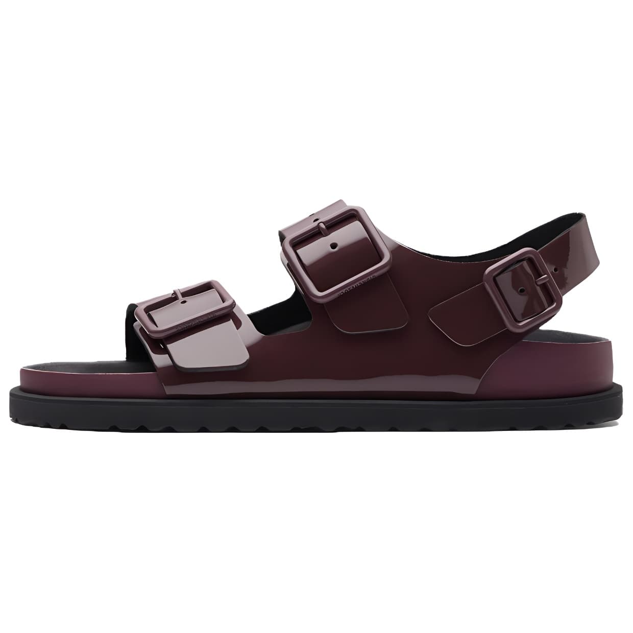 Шлёпанцы Birkenstock 1774 Лак Кожаные Сандалии с Одинарной Шнуровкой Унисекс Красные Узкие - изображение 1