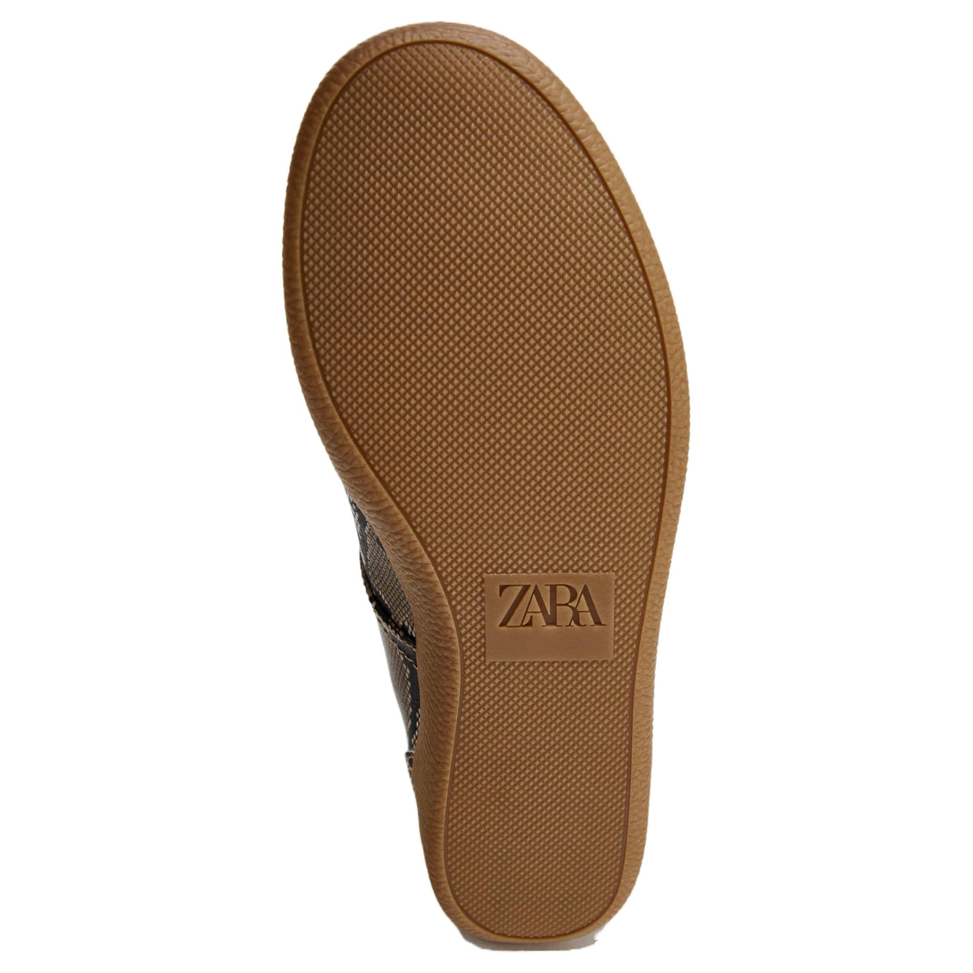 Кроссовки ZARA Противоскользящие низкие кеды для скейтбординга женские коричнево-черные - изображение 5