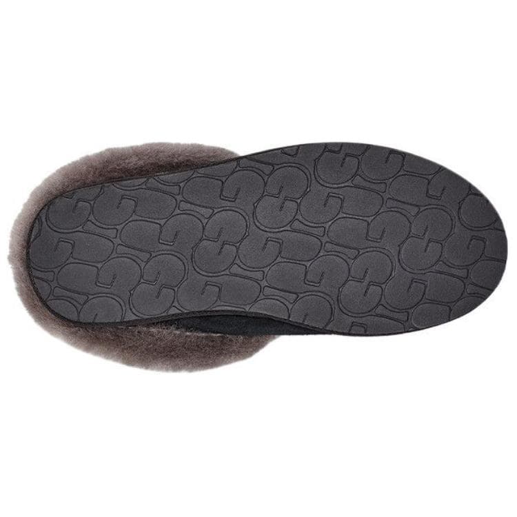 Тапочки UGG Спилок Коровья Кожа Универсальная Повседневная Обувь Женская Черная - изображение 6