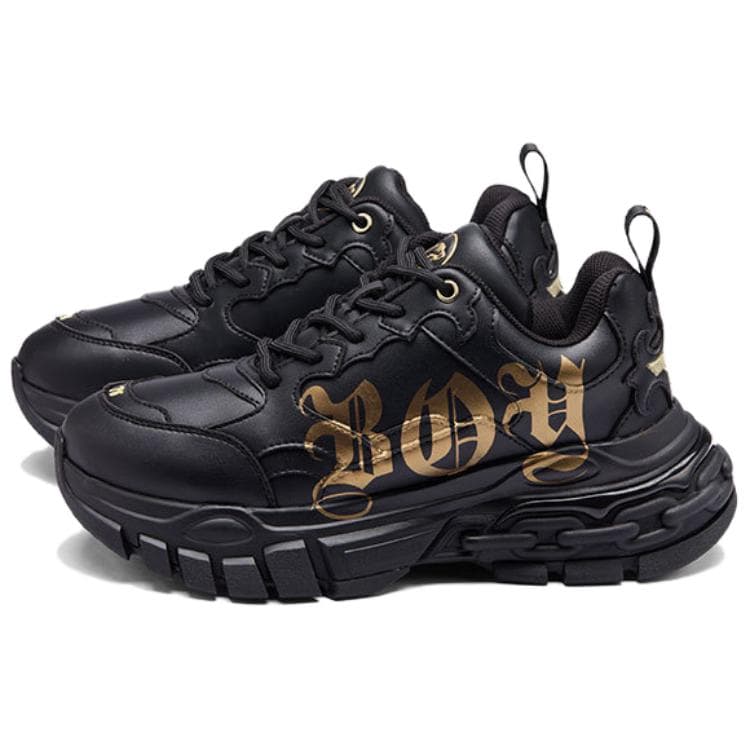 Кроссовки BOY LONDON Синтетическая кожа Низкие кеды с толстой подошвой Унисекс Черные - изображение 3