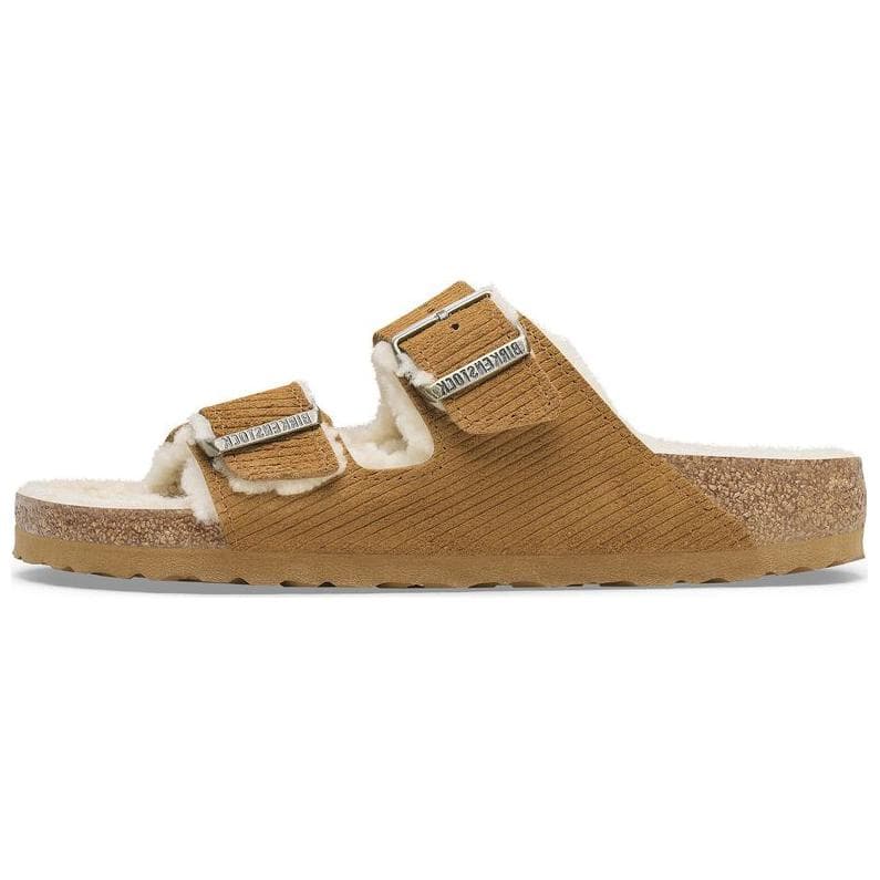 Сандалии Birkenstock Arizona Shearling противоскользящие шлепанцы унисекс коричневые - изображение 1