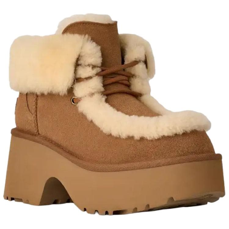 Ботинки зимние UGG Esmee Искусственная замша Термический Мода Удобный с флисовой подкладкой Зимние ботинки Женские Каштановый - изображение 5