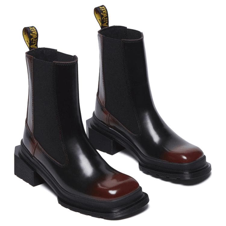 Ботинки челси Dr.Martens Коровья кожа Челси Женские Черный Красный - изображение 3