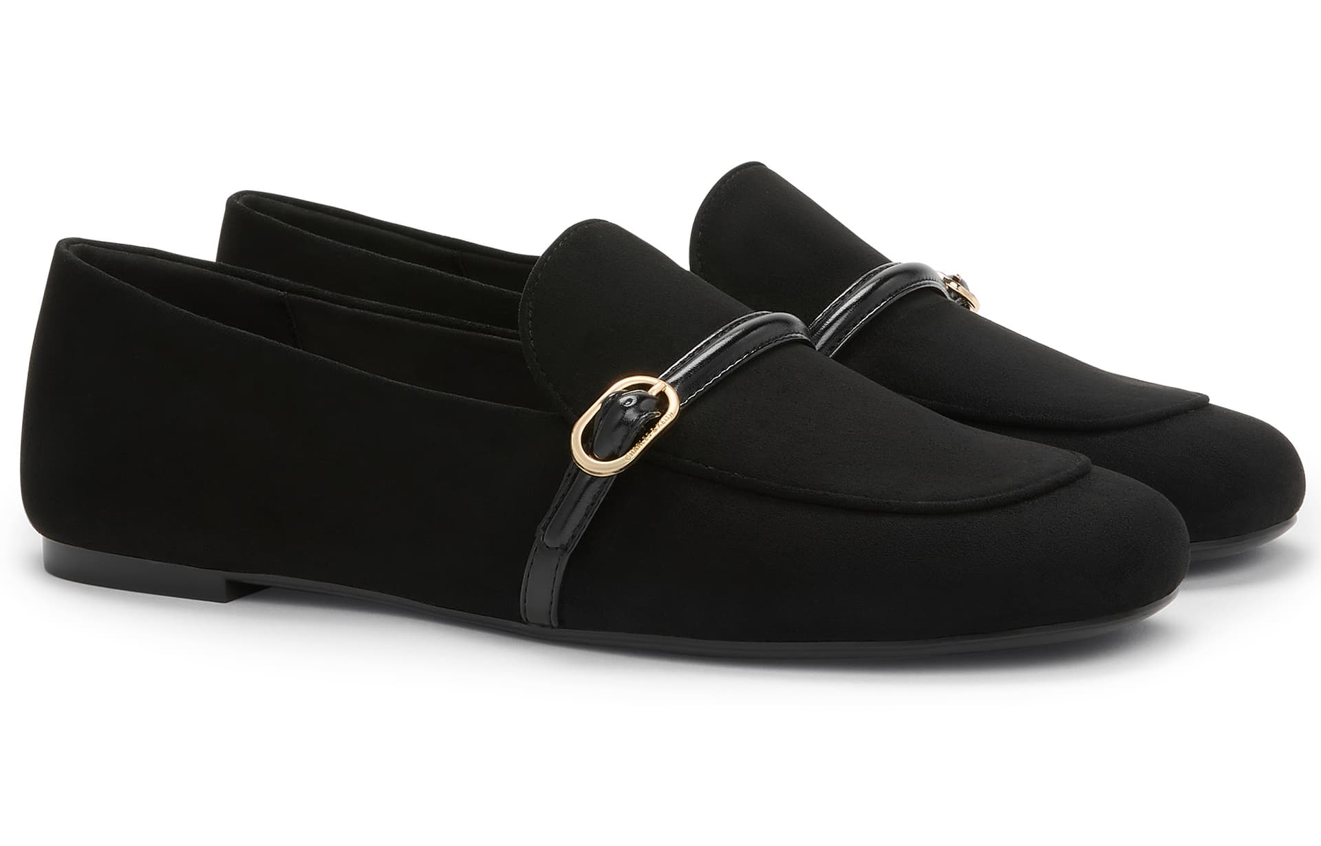 Лоферы CHARLES&KEITH Лоферы из PU ткани с ретро-английским дизайном, тонкой подошвой, круглым носком и декоративной пряжкой 0,8 см женские - изображение 2