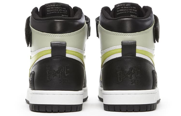 Кроссовки A BATHING APE BLOCK STA HI Black Green - изображение 4