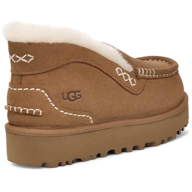 Ботинки зимние UGG ANSLEY Ткань Короткие Снежные Ботинки Женские Коричневые - изображение 4