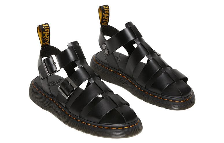 Сандалии Dr.Martens Кожаные сандалии-гладиаторы унисекс черные - изображение 3